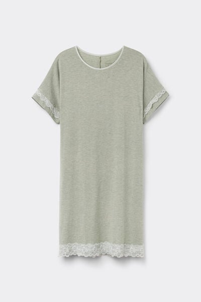 Lace Trim Short Sleeve Nightgown Lace Trim Short Sleeve Nightgown
