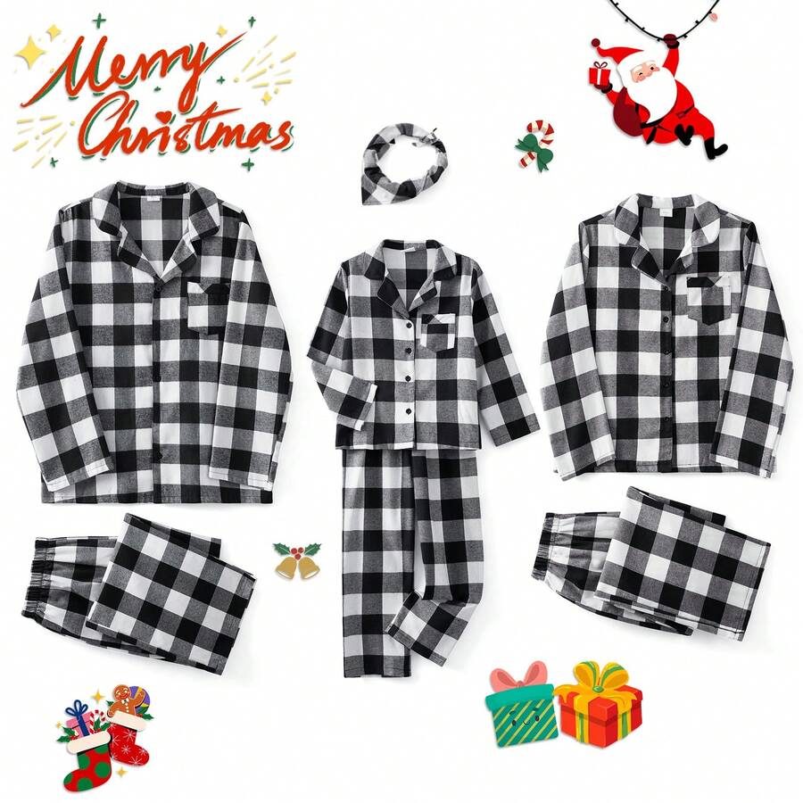 Christmas Family Matching Pjs Casual Long Sleeve Plaid Print Button Down Lounge Set Festival Party Loungewear 2Piece Xmas Oufit Long Sleeve Plaid Shirt Pant Set Christmas Family Matching Pjs Casual Long Sleeve Plaid Print Button Down Lounge Set Festival Party Loungewear 2Piece Xmas Oufit Long Sleeve Plaid Shirt Pant Set